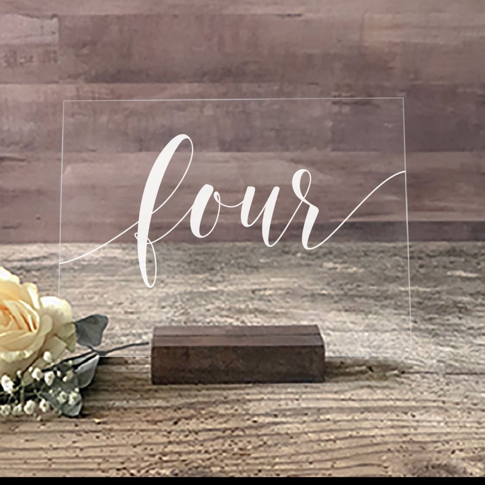 Acrylic Table Numbers